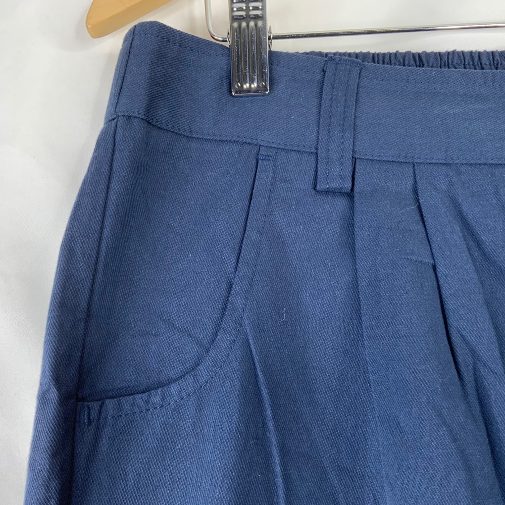 Halara Navy Blue Cotton Pleated Jogger Pants Womens Large NWT High Waisted - Picture 4 of 8
